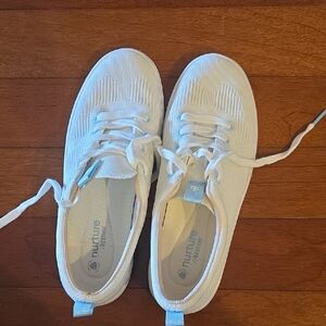 Nurture by Lamaze Women's White and Blue Sneakers